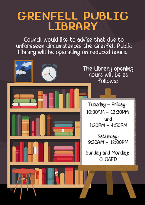 20250210-Grenfell-Public-Library_Change-to-Opening-Hours.png